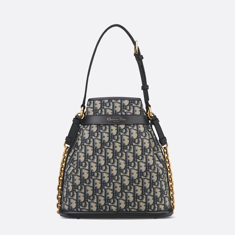 Medium C'est Dior Bag In Oblique Motif Canvas Blue - Image 3