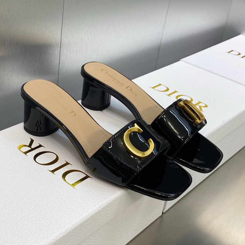 C'est Dior Slides Women Patent Leather Black - Image 2