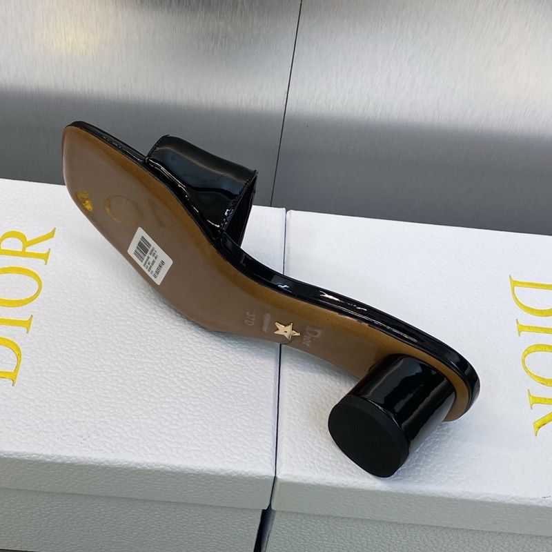 C'est Dior Slides Women Patent Leather Black - Image 4