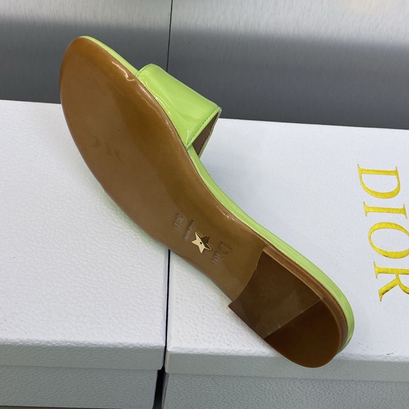 C'est Dior Slides Women Patent Leather Green - Image 3