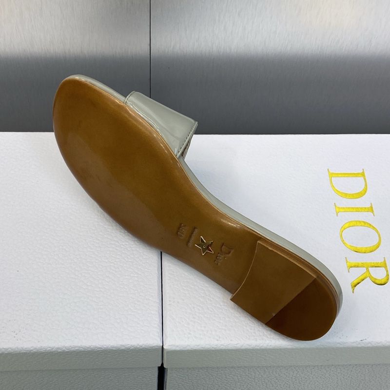 C'est Dior Slides Women Patent Leather Grey - Image 3