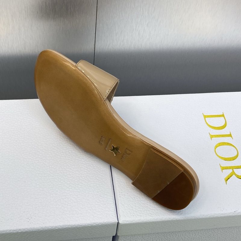 C'est Dior Slides Women Patent Leather Khaki - Image 3