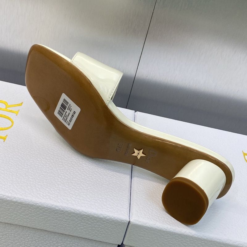 C'est Dior Slides Women Patent Leather White - Image 4