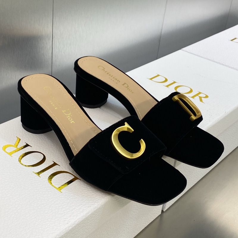 C'est Dior Slides Women Velvet Black - Image 2