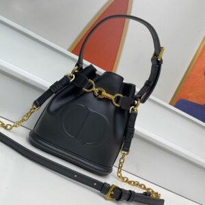 Small C'est Dior Bag In CD-Embossed Calfskin Black