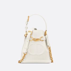Small C'est Dior Bag In CD-Embossed Calfskin White
