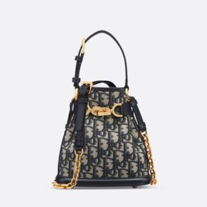 Small C'est Dior Bag In Oblique Motif Canvas Blue