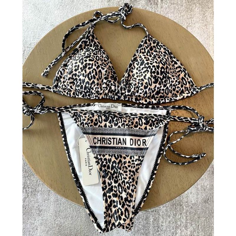 Christian Dior Bikini Women Mizza Motif Lycra Beige - Image 3