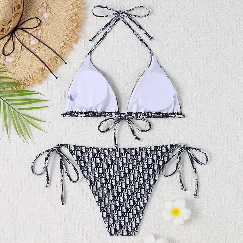 Christian Dior Bikini Women Oblique Motif Lycra Black - Image 2