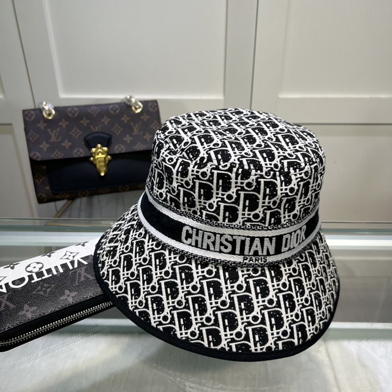 Christian Dior Bucket Hat D-Oblique Motif Canvas Black - Image 2