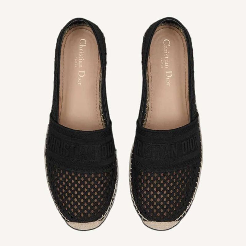 Christian Dior Granville Espadrilles Women Mesh Black - Image 2