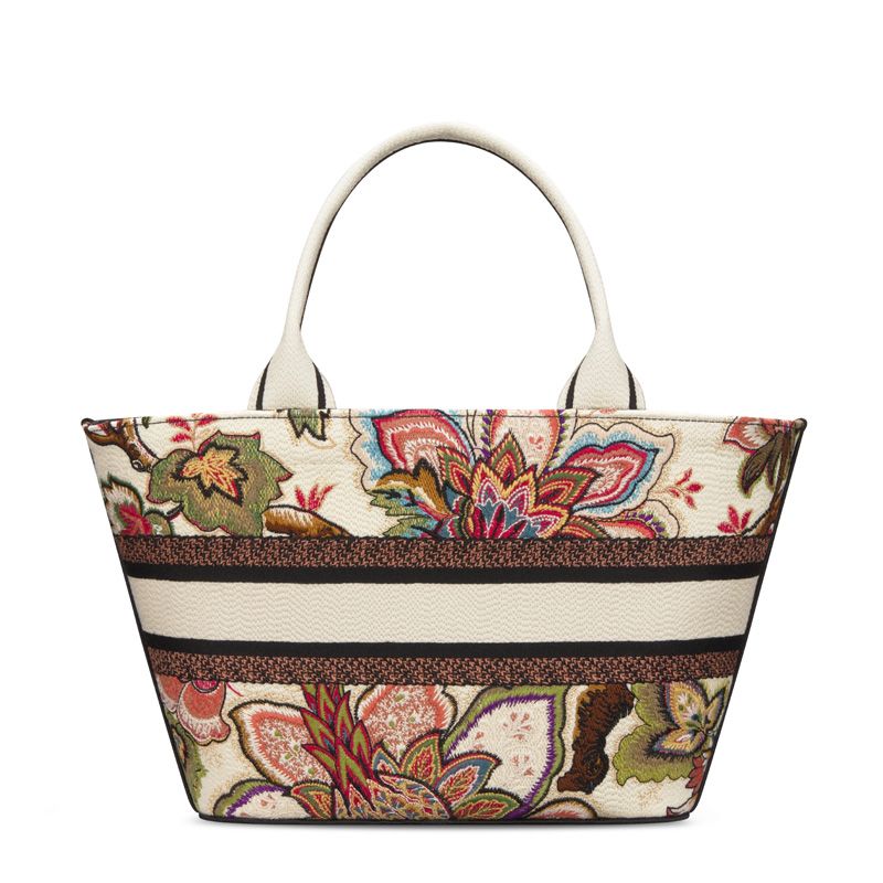 Christian Dior Hat Basket Bag In Albero della Vita Motif Canvas Multicolor - Image 2