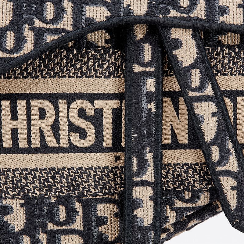 Christian Dior Saddle Bag In Oblique Motif Canvas Blue - Image 4