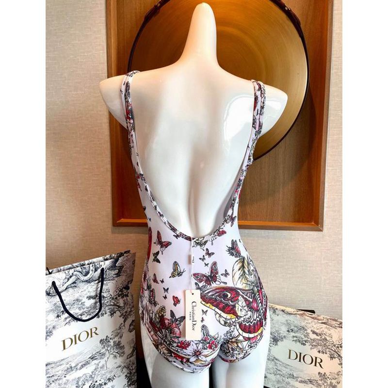 Christian Dior Swimsuit Women Poetry Butterfly Motif Lycra Multicolor - Image 2