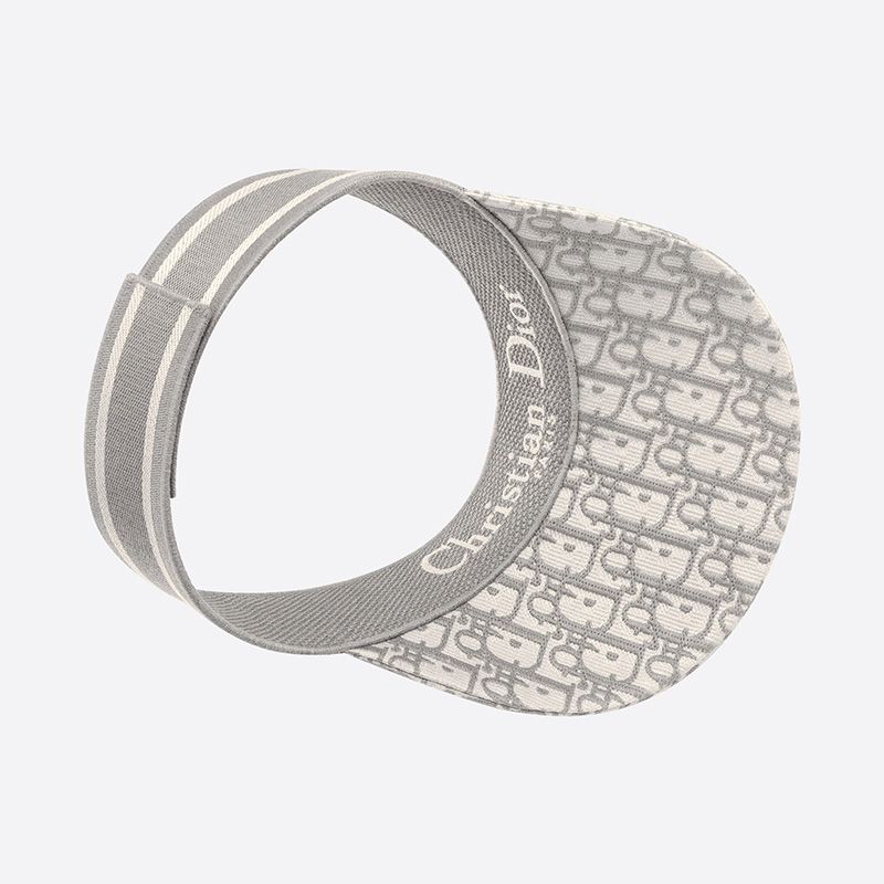 Christian Dior Visor D-Oblique Motif Cotton Grey - Image 3