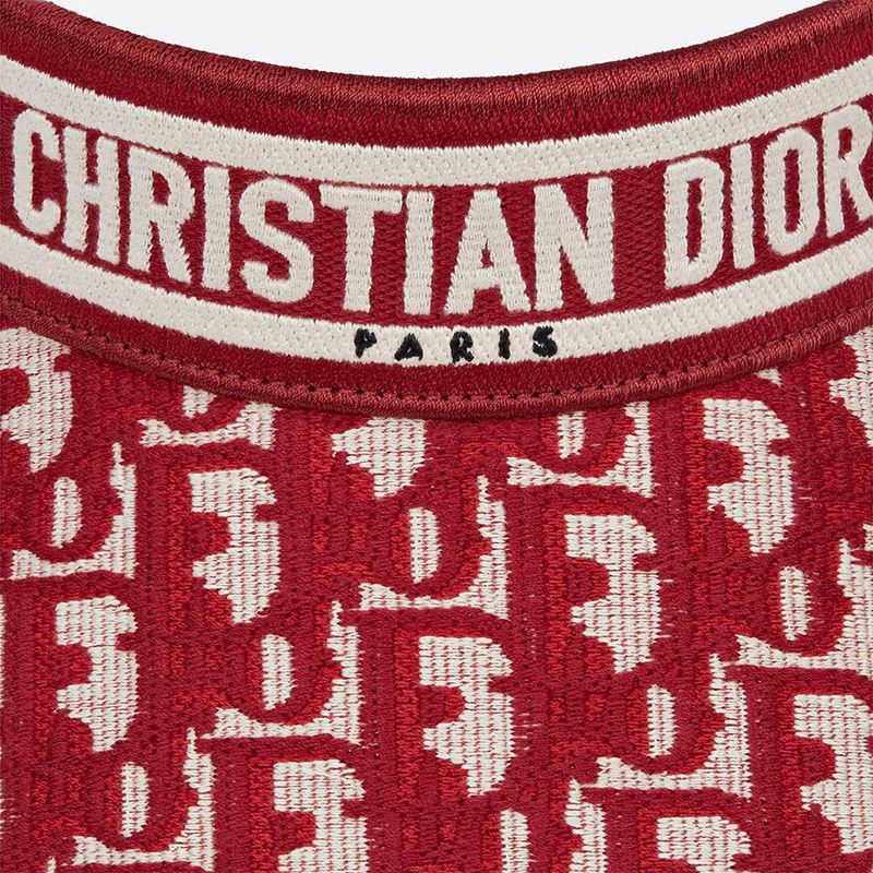 Christian Dior Visor D-Oblique Motif Cotton Red - Image 4