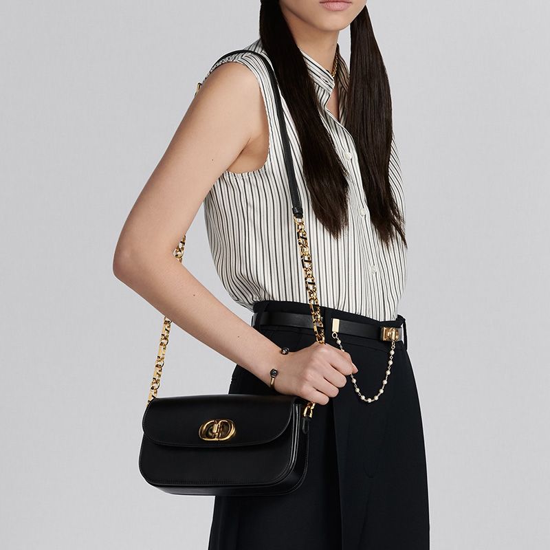 Dior 30 Montaigne Avenue Bag In Box Calfskin Black - Image 5