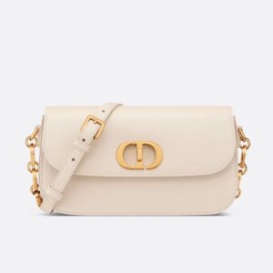 Dior 30 Montaigne Avenue Bag In Box Calfskin White