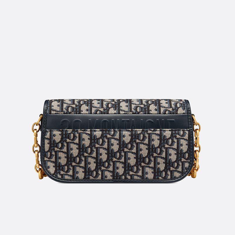 Dior 30 Montaigne Avenue Bag In Oblique Motif Canvas Blue - Image 3
