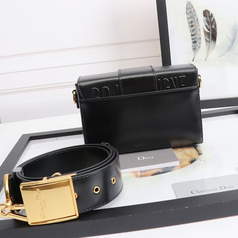 Dior 30 Montaigne Box Bag In Calfskin Black - Image 2