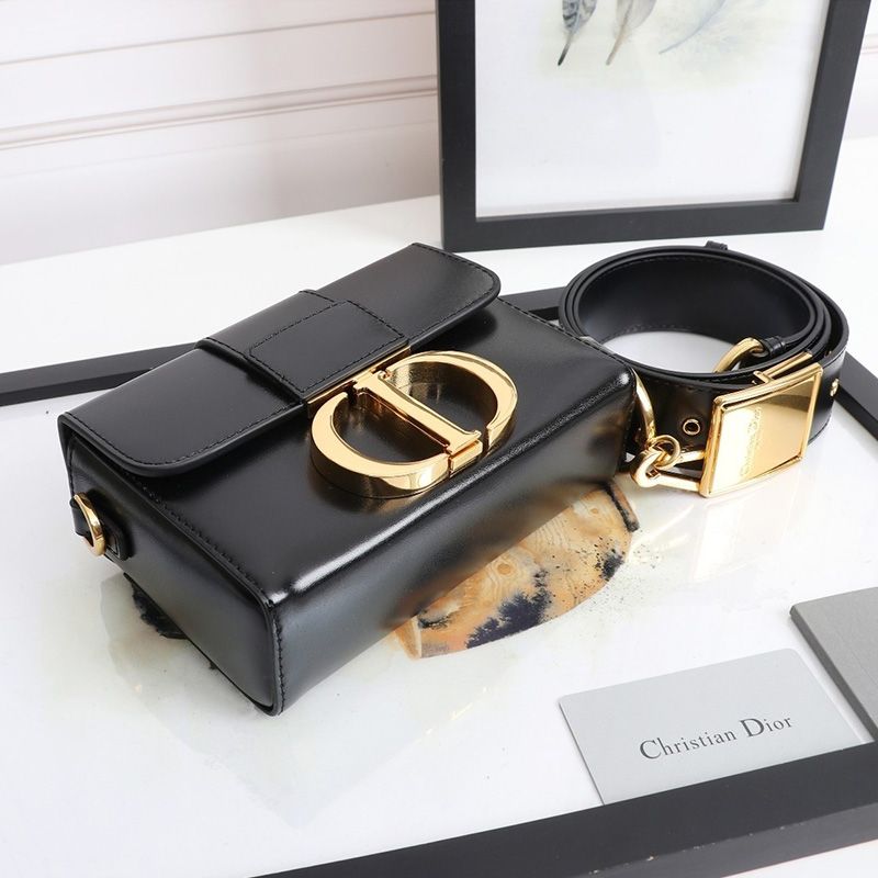 Dior 30 Montaigne Box Bag In Calfskin Black - Image 3