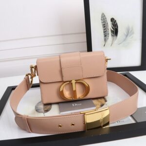 Dior 30 Montaigne Box Bag In Calfskin Pink