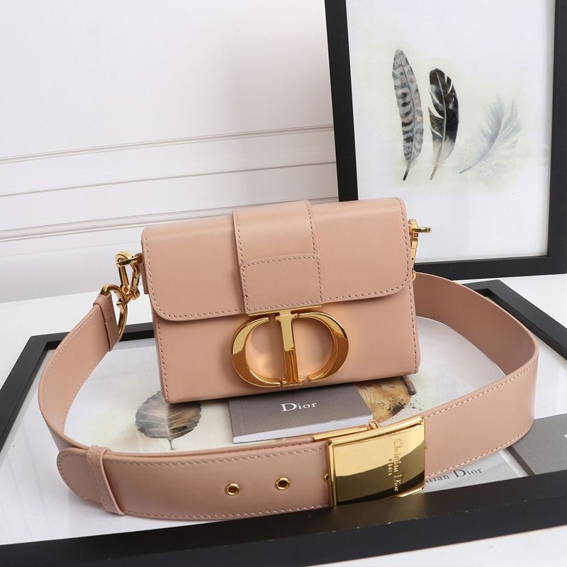 Dior 30 Montaigne Box Bag In Calfskin Pink