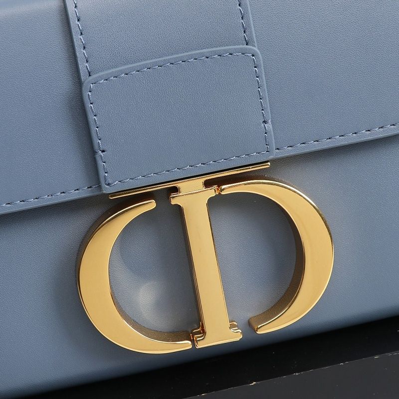 Dior 30 Montaigne Box Bag In Calfskin Sky Blue - Image 5