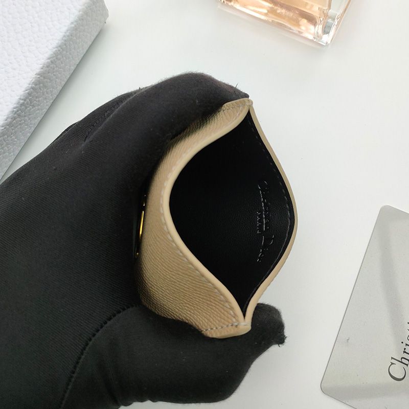 Dior 30 Montaigne Card Holder Grained Calfskin Khaki - Image 3