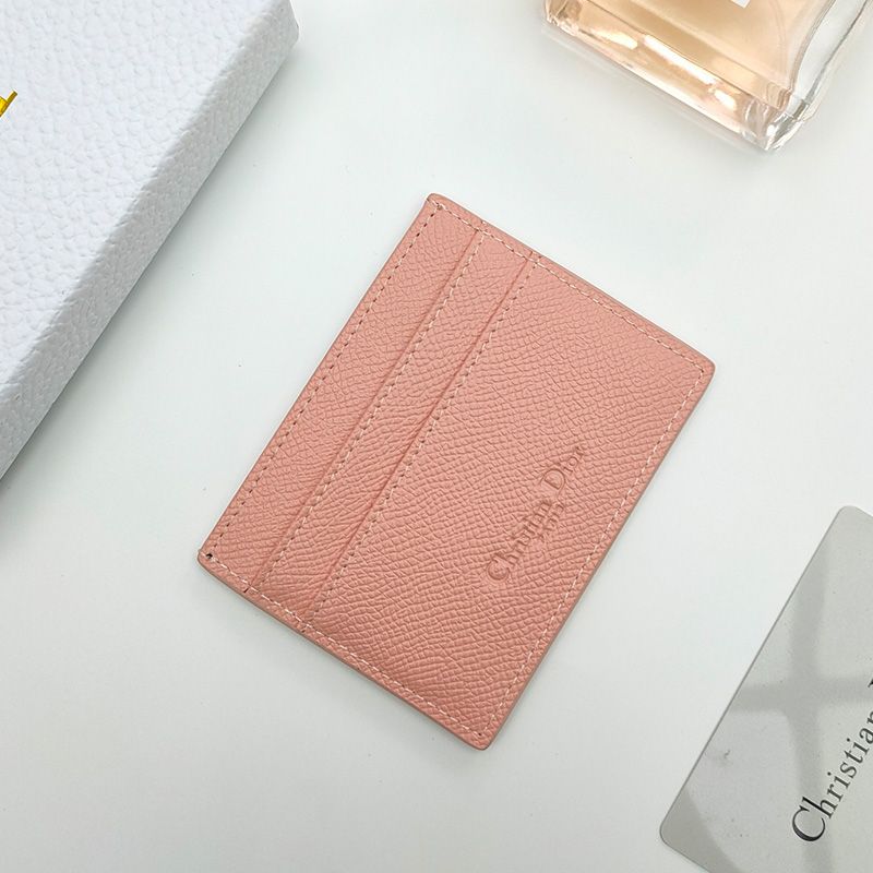 Dior 30 Montaigne Card Holder Grained Calfskin Pink - Image 2