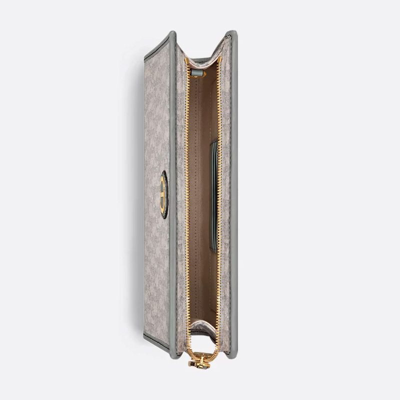 Dior 30 Montaigne Dea Pouch In Oblique Motif Canvas Grey - Image 4