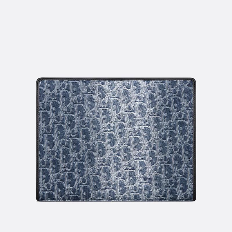 Dior 30 Montaigne Dea Pouch In Oblique Motif Denim Blue - Image 3