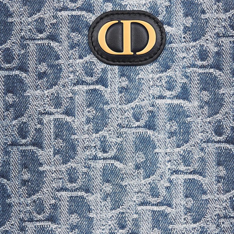 Dior 30 Montaigne Dea Pouch In Oblique Motif Denim Blue - Image 5
