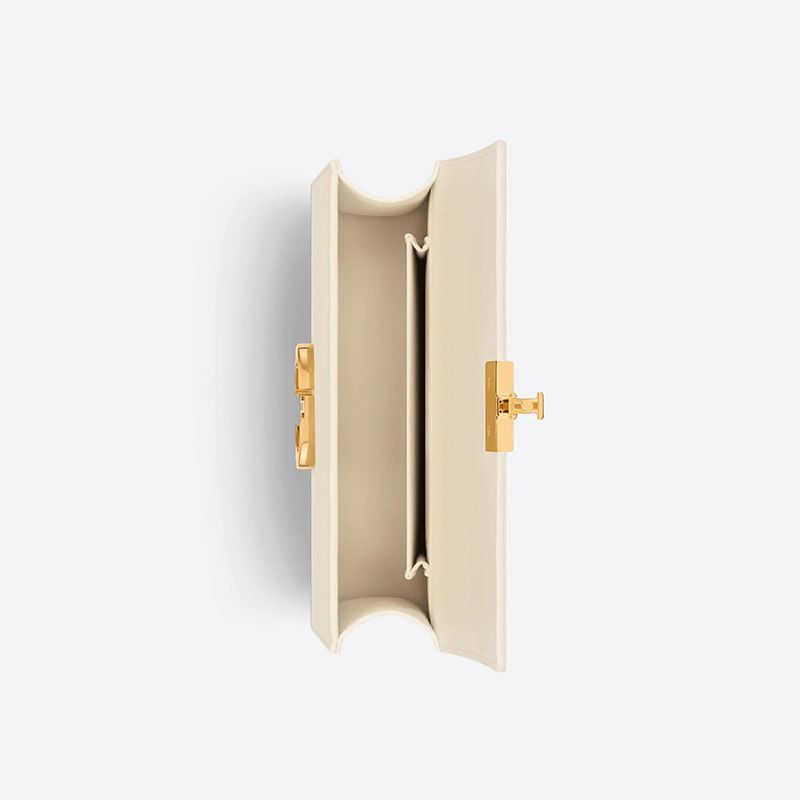 Dior 30 Montaigne East-West Bag With Chain In Calfskin White - Image 4