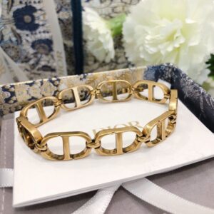 Dior 30 Montaigne Link Bracelet Antique Metal Gold