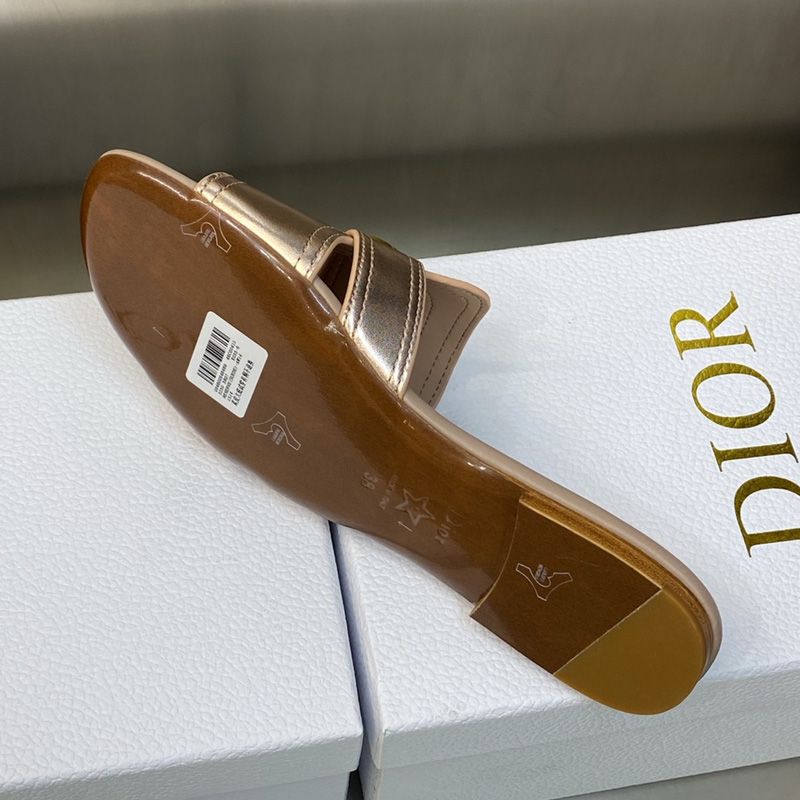Dior 30 Montaigne Slides Women Calfskin Rose Gold - Image 3