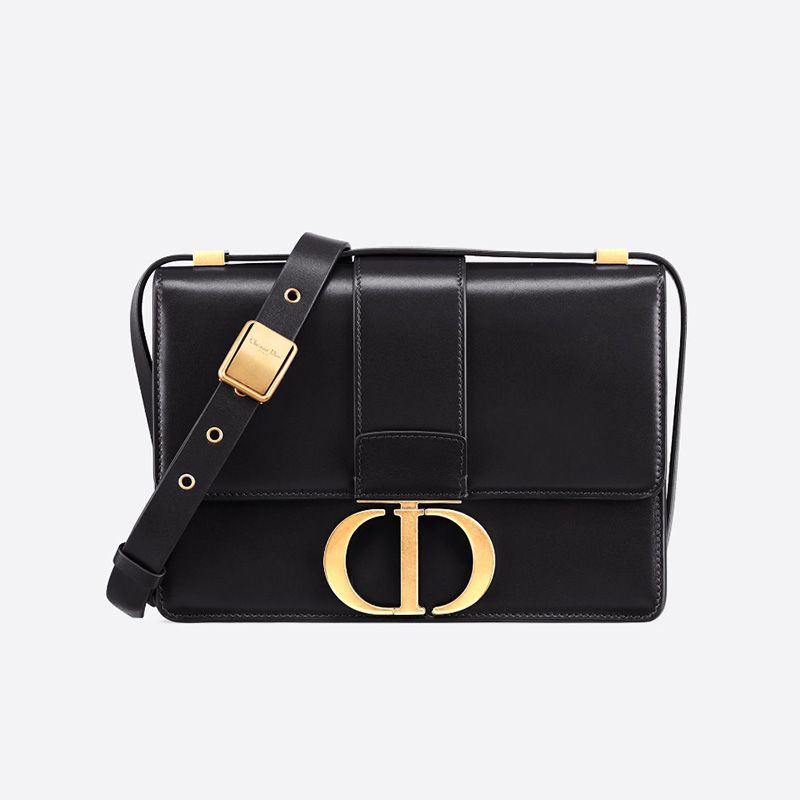 Dior 30 Montaigne Bag In Box Calfskin Black