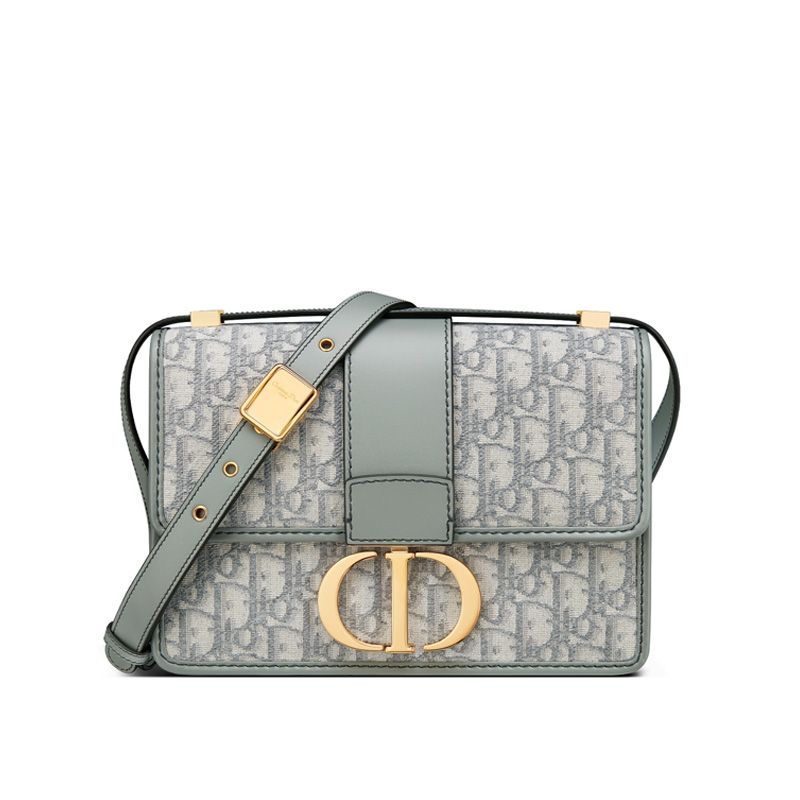 Dior 30 Montaigne Bag In Oblique Motif Canvas Grey