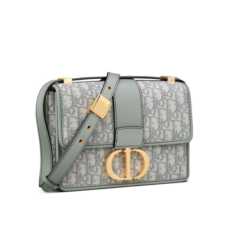 Dior 30 Montaigne Bag In Oblique Motif Canvas Grey - Image 3