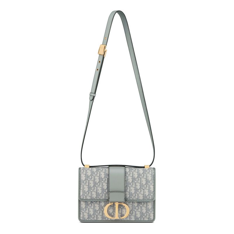 Dior 30 Montaigne Bag In Oblique Motif Canvas Grey - Image 5