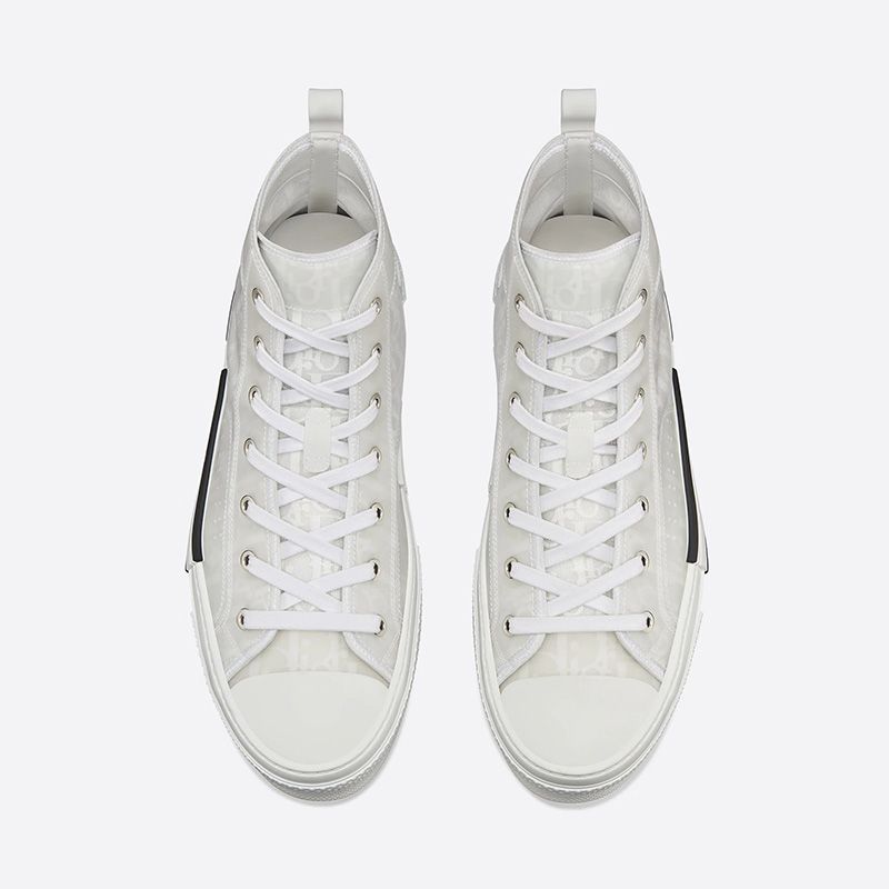 Dior B23 High-Top Sneakers Unisex Oblique Motif Canvas White - Image 2