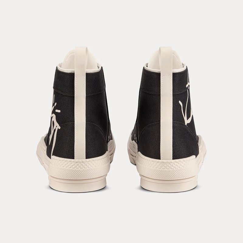 Dior B23 High-Top Sneakers Unisex Cactus Jack Dior Motif Canvas Black - Image 3