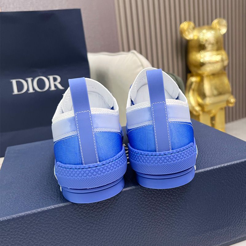 Dior B23 Sneakers Unisex Oblique Motif Canvas Blue - Image 3