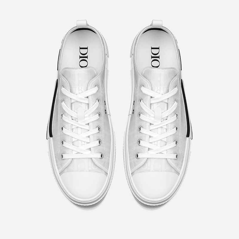 Dior B23 Sneakers Unisex Oblique Motif Canvas White - Image 2