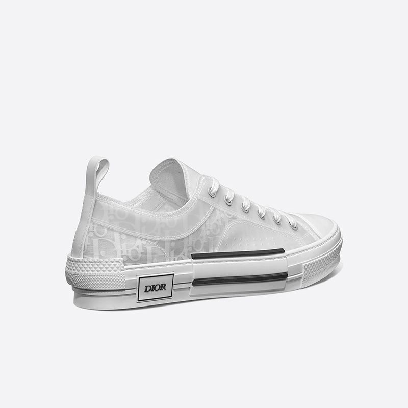 Dior B23 Sneakers Unisex Oblique Motif Canvas White - Image 3