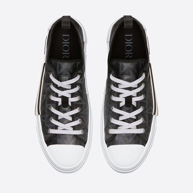 Dior B23 Sneakers Unisex CD Diamond Motif Canvas Black - Image 2