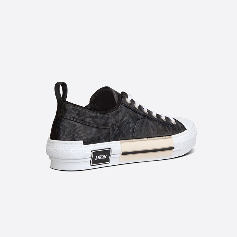 Dior B23 Sneakers Unisex CD Diamond Motif Canvas Black - Image 3