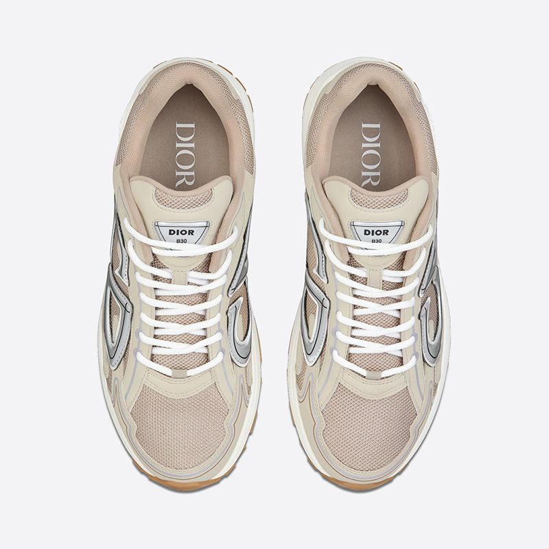 Dior B30 Sneakers Unisex Mesh and Technical Fabric Beige - Image 2