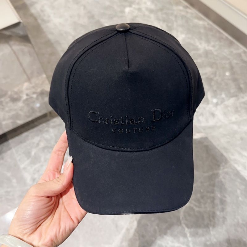 Dior Baseball Cap Christian Dior Couture Motif Cotton Black - Image 2