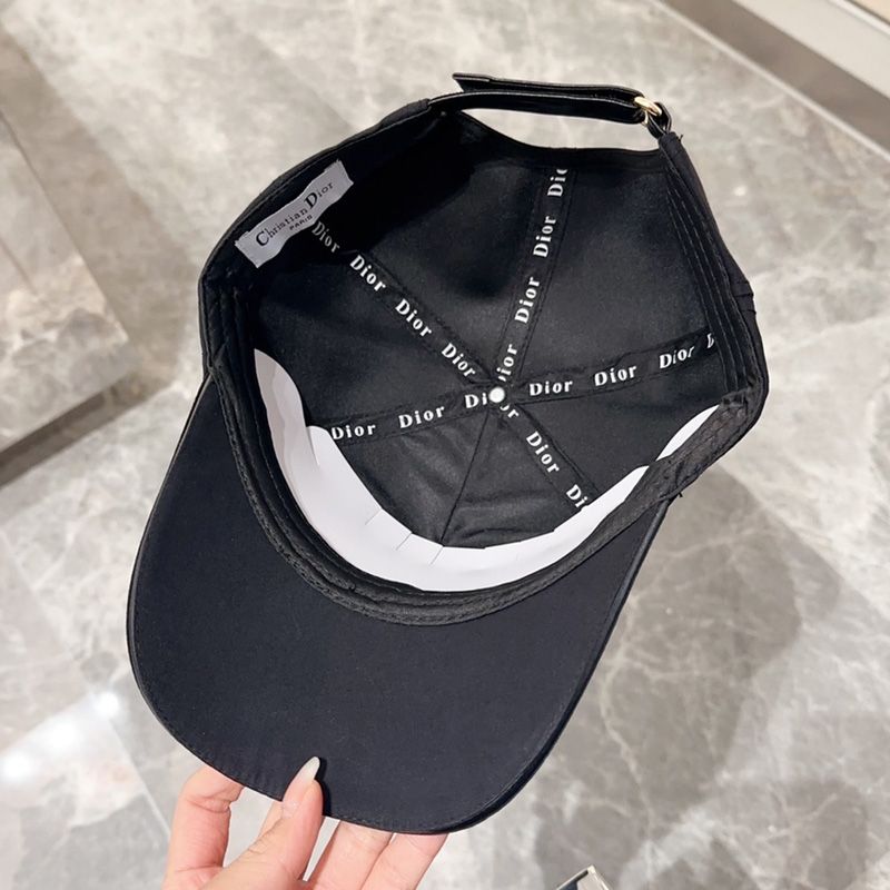 Dior Baseball Cap Christian Dior Couture Motif Cotton Black - Image 3